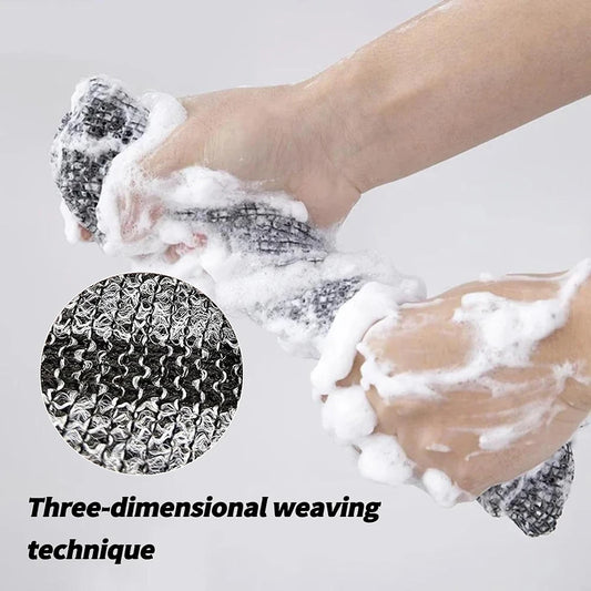 1PCS Quick-drying Exfoliating Shower Towel Deep Cleansing Scrub Wash Cloth Body Shower Gentle Exfoliation Removes for Men Woman