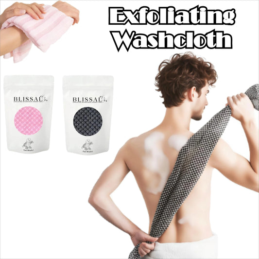 1PCS Quick-drying Exfoliating Shower Towel Deep Cleansing Scrub Wash Cloth Body Shower Gentle Exfoliation Removes for Men Woman